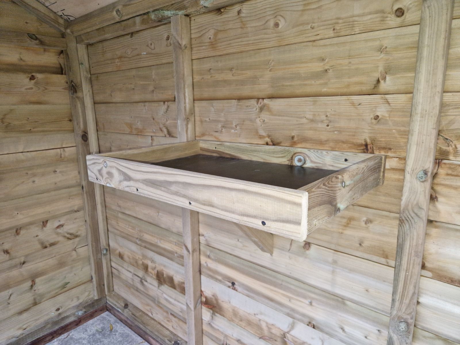 Houten ligplankje kattenren