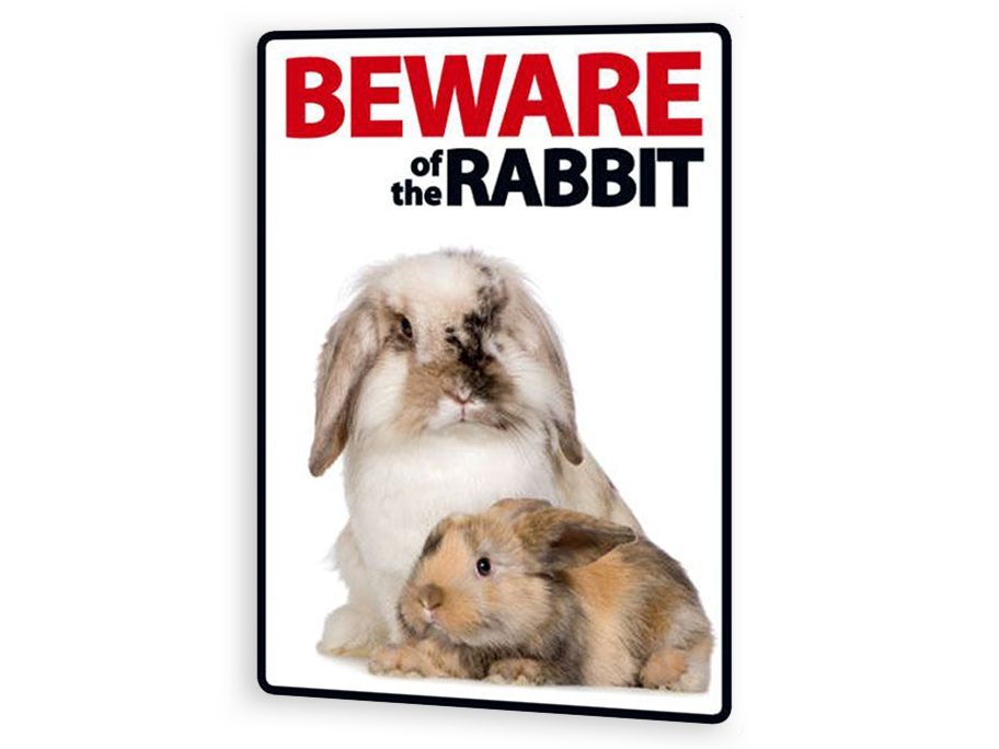 Waakbord - Beware of the rabbit