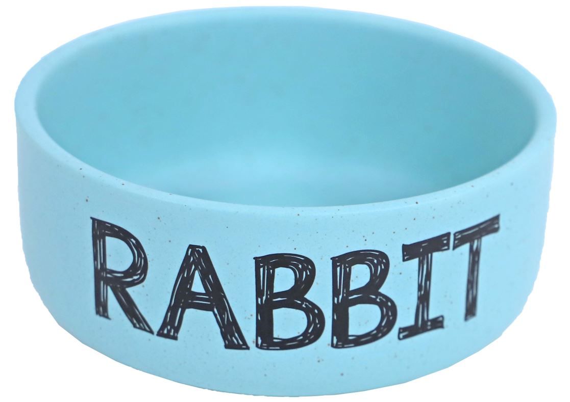 Boon konijnen eetbak steen RABBIT mat mintblauw, 12 cm