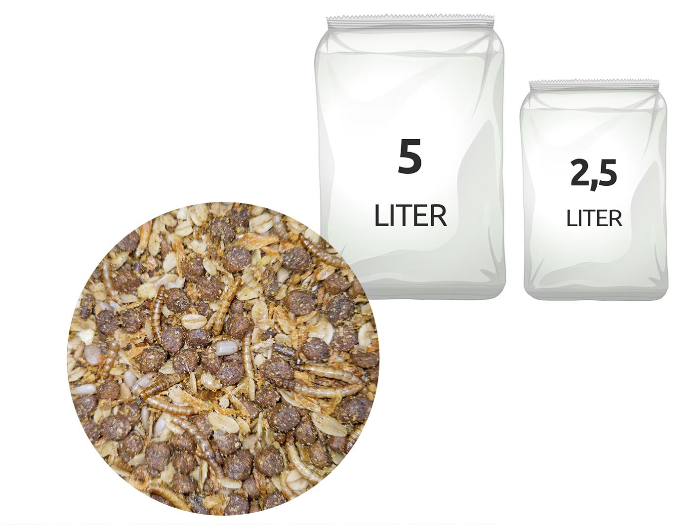 Egelvoer met insecten 2.5 / 5L