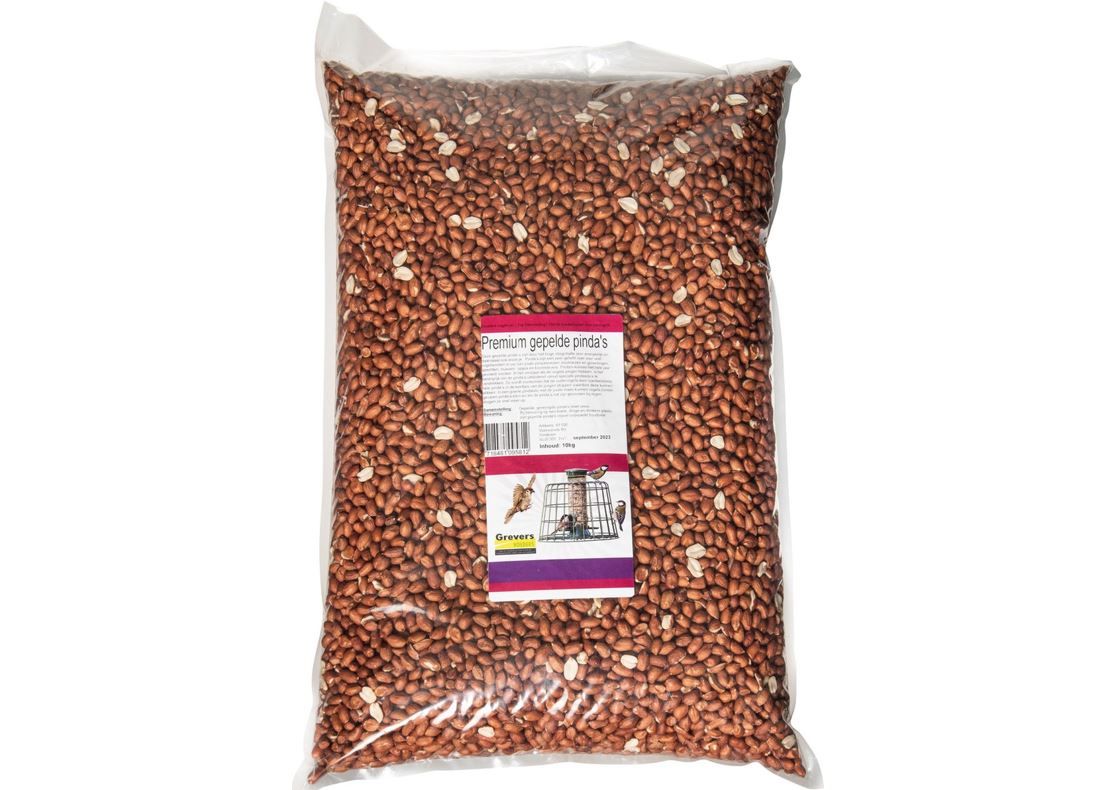 Gepelde premium pinda's - olierijk tuinvogelvoer 10kg 