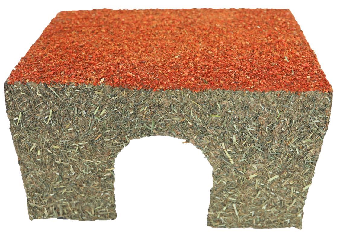 JR Farm knaagdier hooihuis met wortel middel, 350 gram