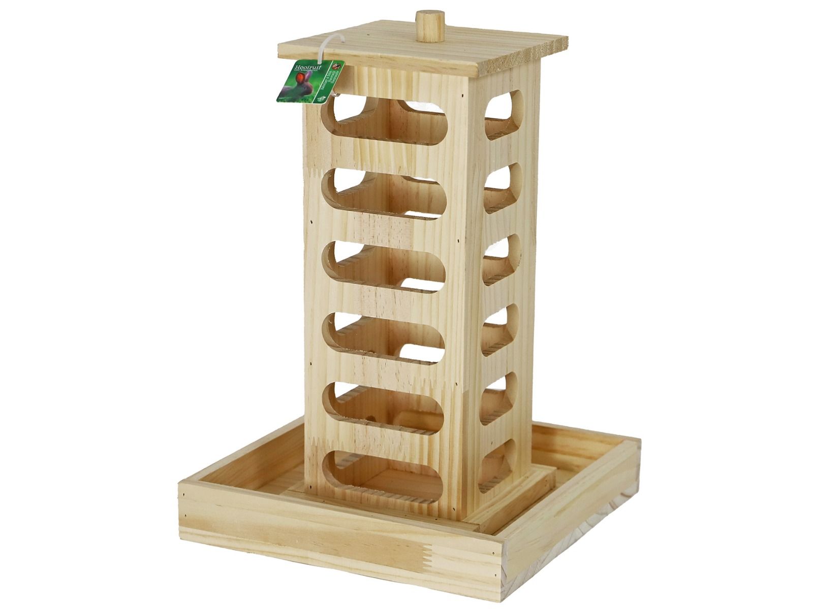 Hooiruif toren hout + deksel + voerbak 38cm