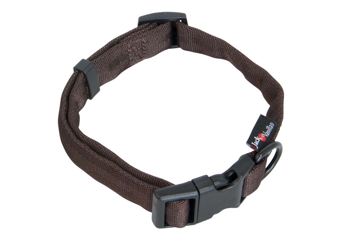 JV COMFORT TUBE NYLON Hondenhalsband Bruin