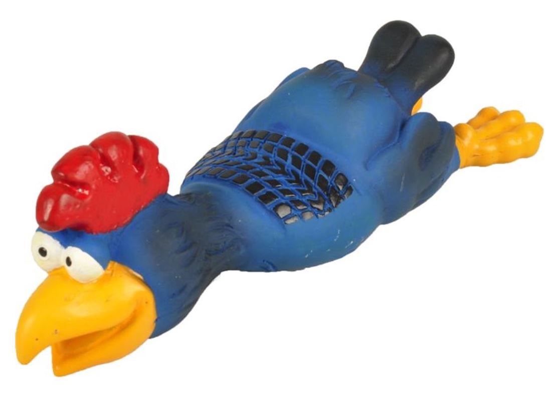 Flamingo latex kip blauw 25 cm