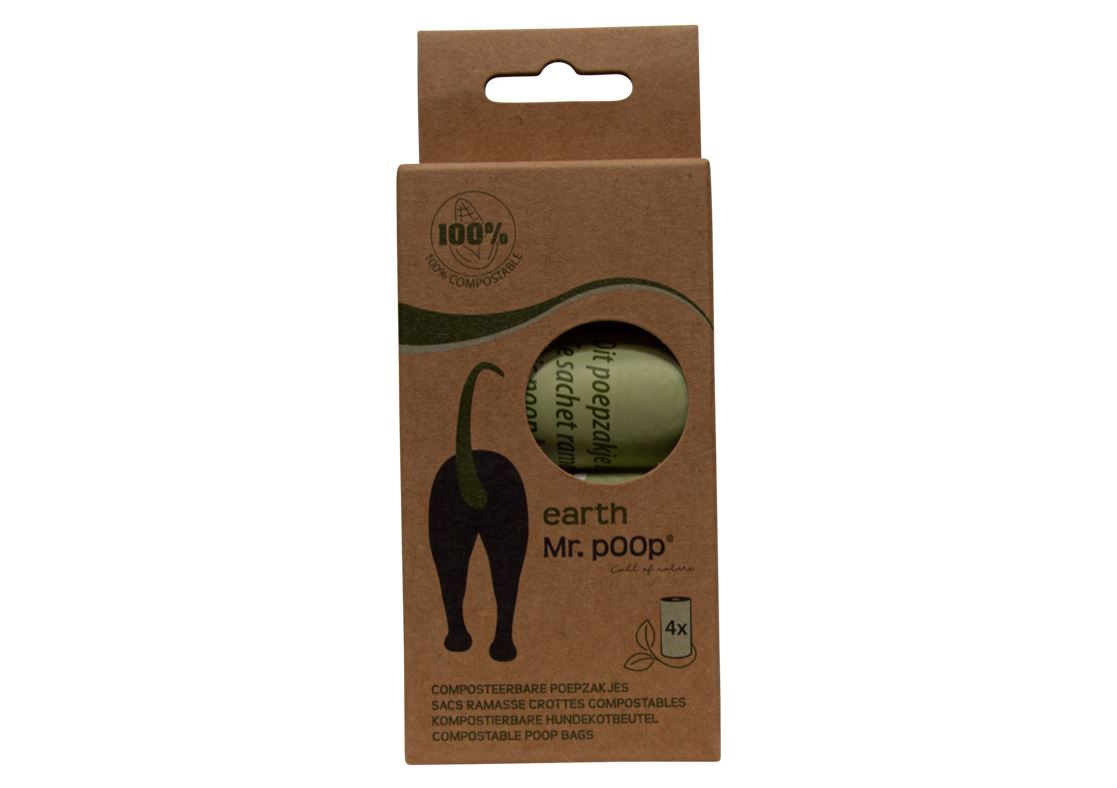Mr.POOP EARTH Navulling 4 Rollen Groen