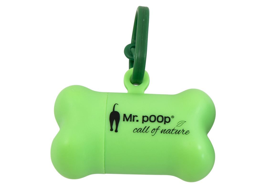 Mr.POOP GREEN! Houder groen+2 Rolletjes-Groen motief