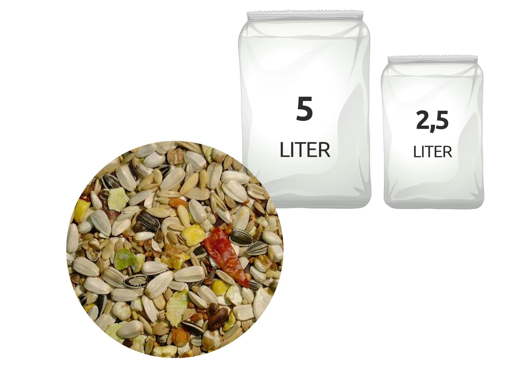 Papegaaienvoer 2,5 / 5L