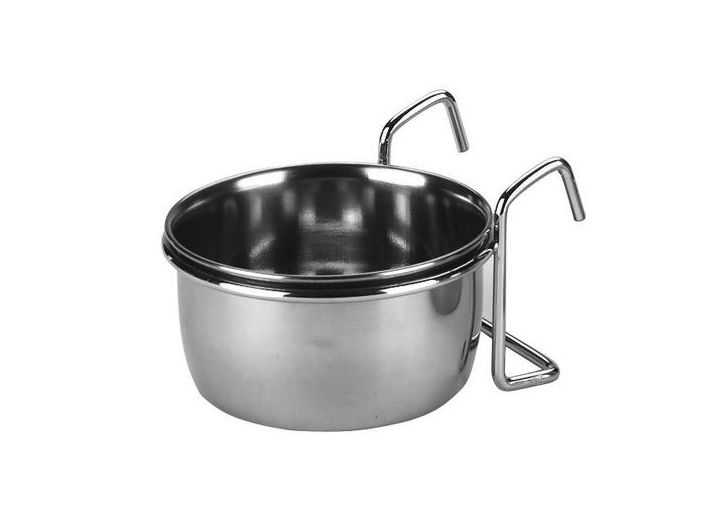 RVS voerbakje met houder