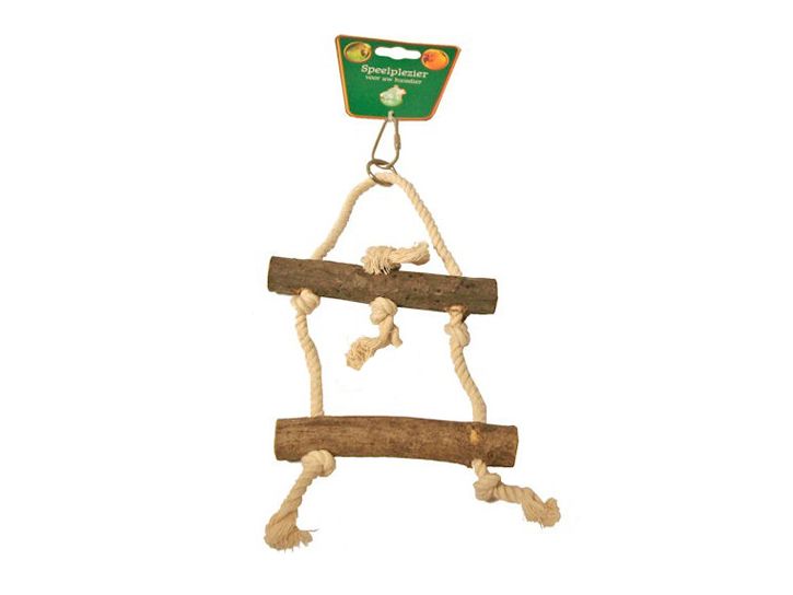 Vogelspeelgoed houten schommel
