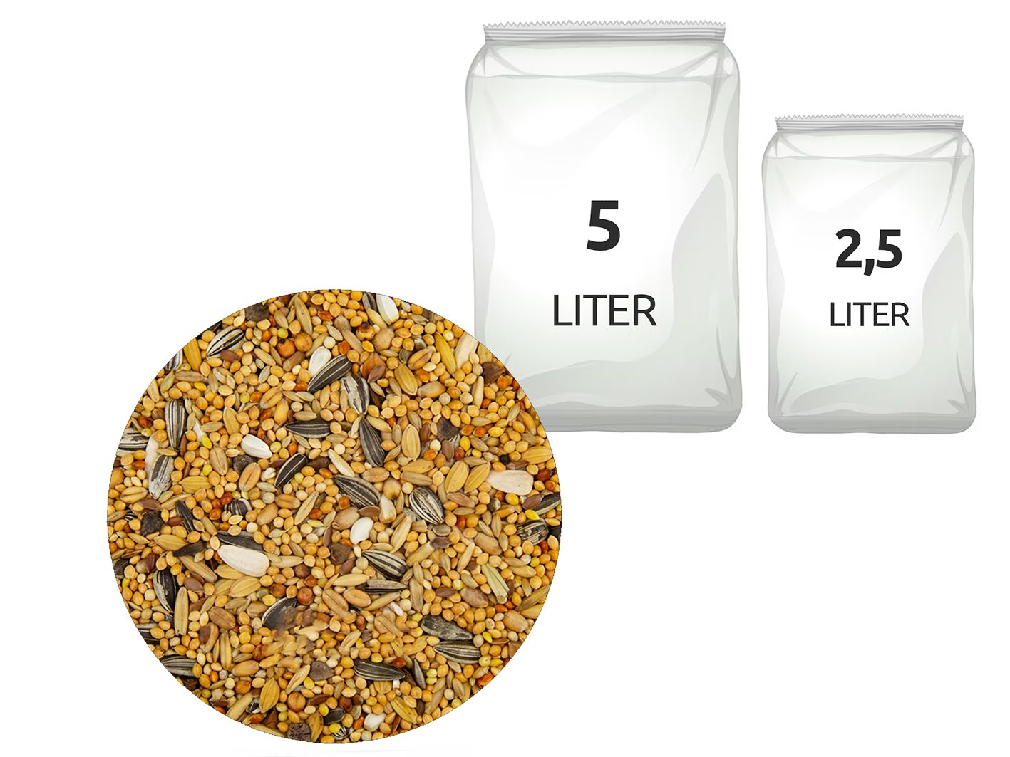 Valkparkietenzaad 2,5 / 5L