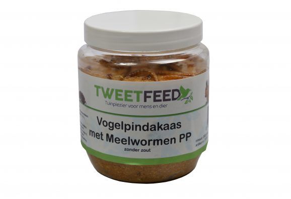 Vogel pindakaas met meelworm