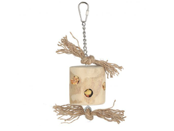 Vogelspeelgoed snackhouder hout
