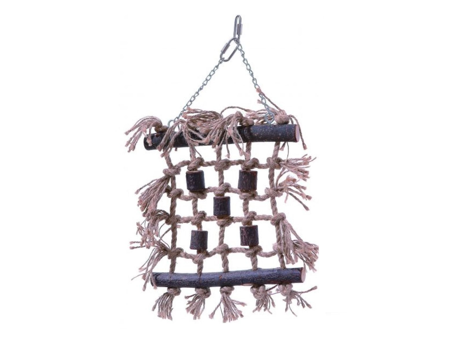 Vogelspeelgoed touwnet survival