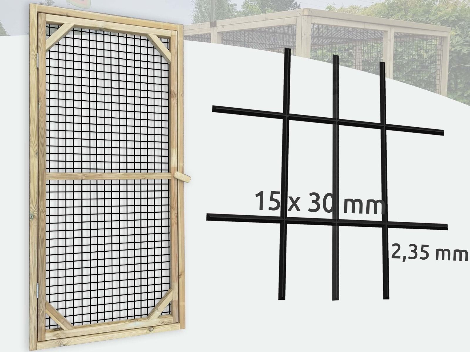 Volièrepaneel 15x30mm | Deurpaneel