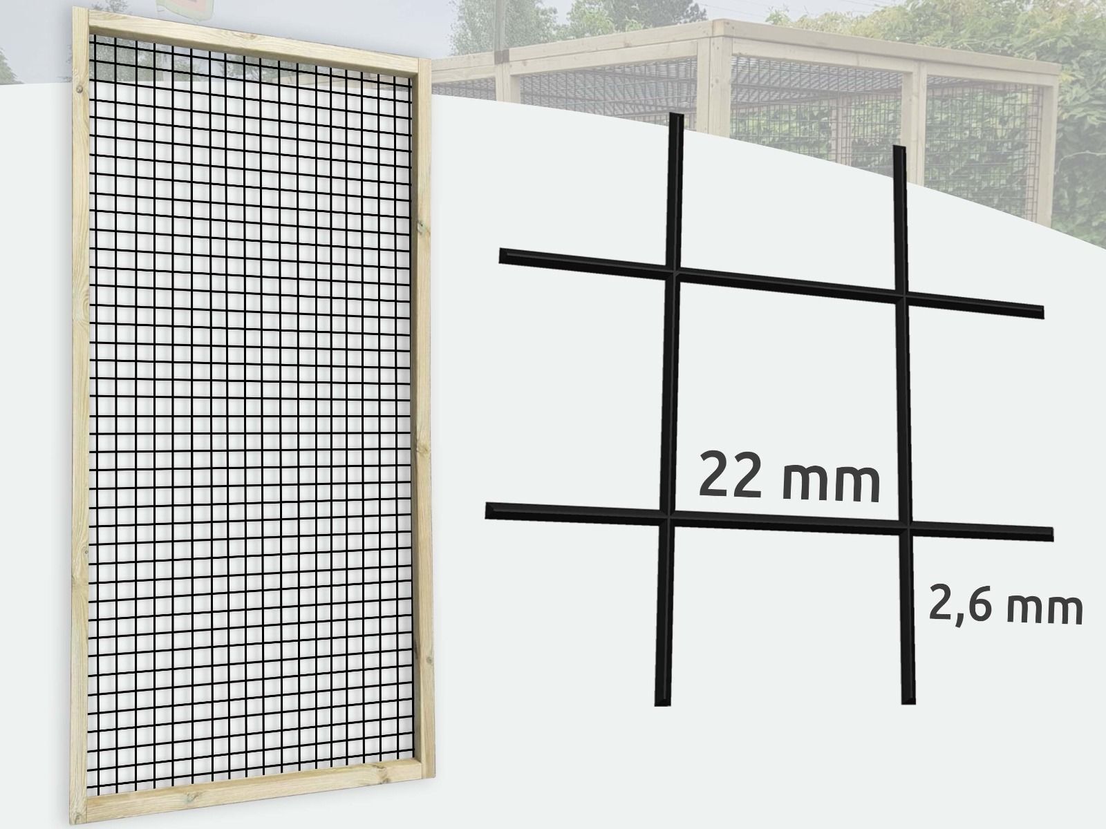 Volièrepaneel 22x22mm | Gaaspaneel
