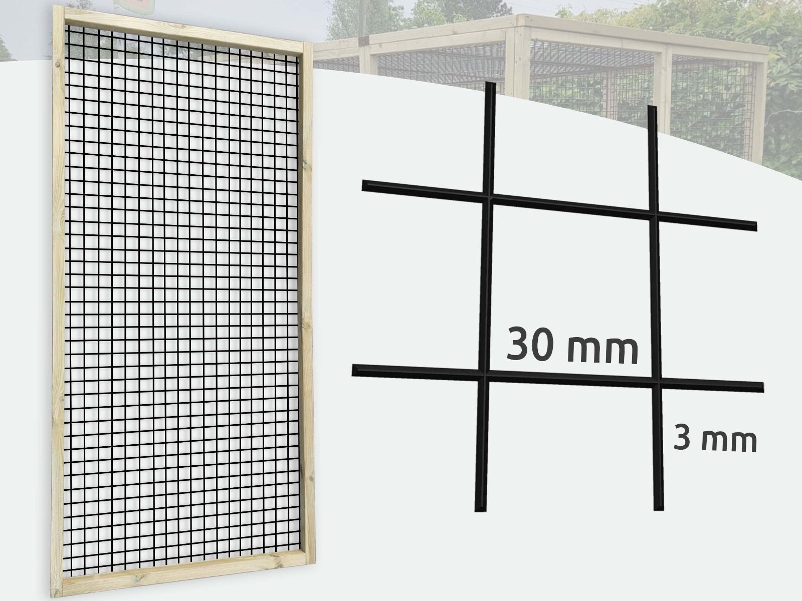 Volièrepaneel 30x30mm | Gaaspaneel